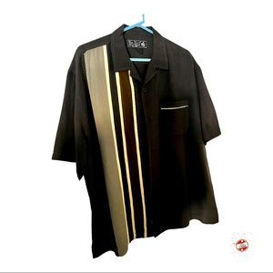 Nat Nast Dark Grey Button Down Short Sleeve XL